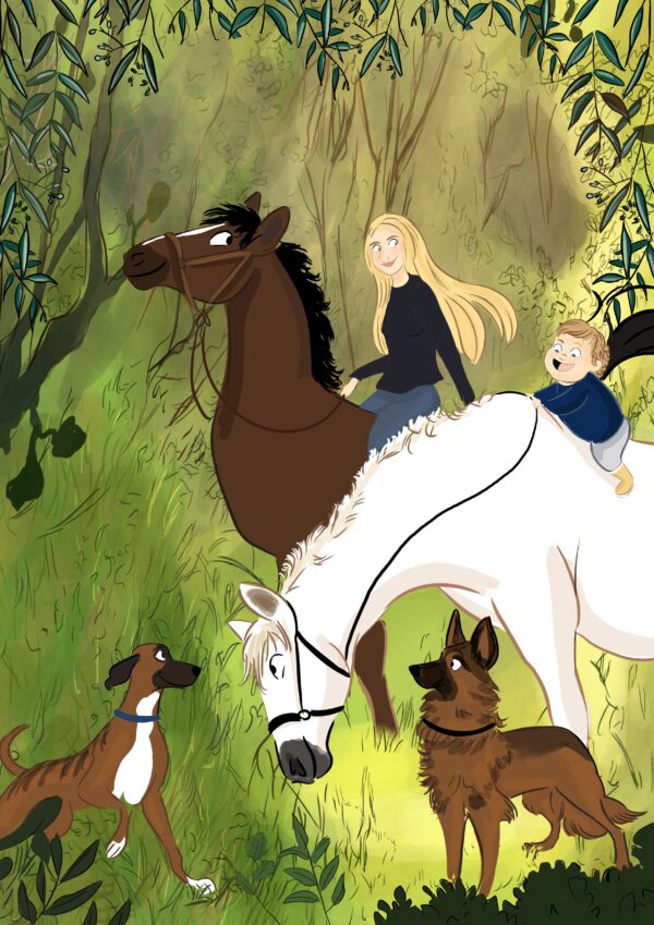 Illustration numérique personnalisée style Bd